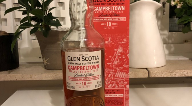 Glen Scotia 10 YO – 2021 Campbeltown Malts Festival Limited Edition Bordeaux Red Wine Cask Finish